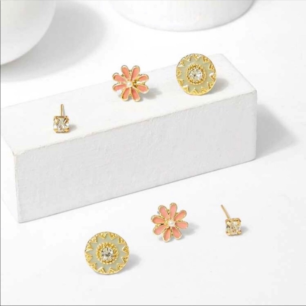 Flower Mandala Earring Set - Picture 2 of 2
